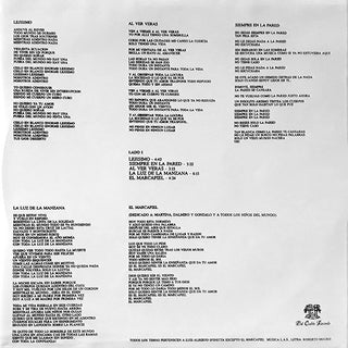 Luis Alberto Spinetta : Tester De Violencia (LP, Album, RE, RM)
