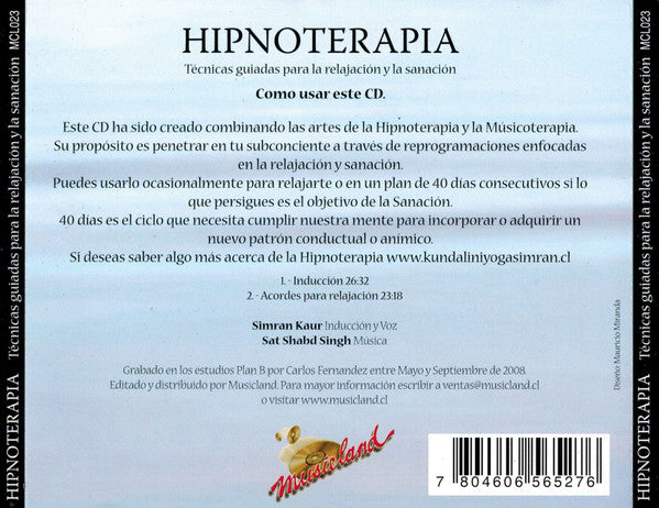 Sat Singh Shabd : Hipnoterapia (CD)