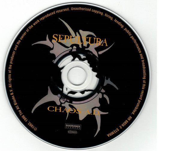Sepultura : Chaos A.D. (CD, Album, RE)