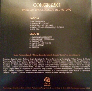 Congreso : Para Los Arqueologos Del Futuro (LP, Album)