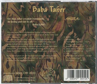 Ahura : Baba Taher - Mysticism Through Music (CD, Album)