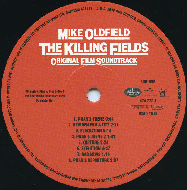 Mike Oldfield : The Killing Fields (Original Film Soundtrack) (LP, Album, RE, RM, 180)