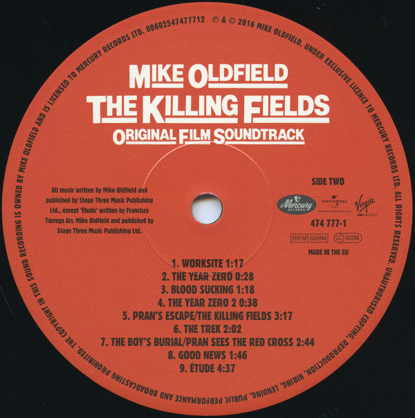 Mike Oldfield : The Killing Fields (Original Film Soundtrack) (LP, Album, RE, RM, 180)