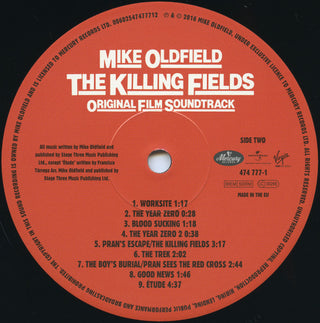 Mike Oldfield : The Killing Fields (Original Film Soundtrack) (LP, Album, RE, RM, 180)