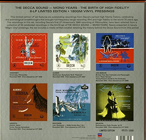 Various : The Decca Sound - Mono Years • The Birth Of High Fidelity (6xLP, Album, Mono + Box, Comp, Ltd, Num)
