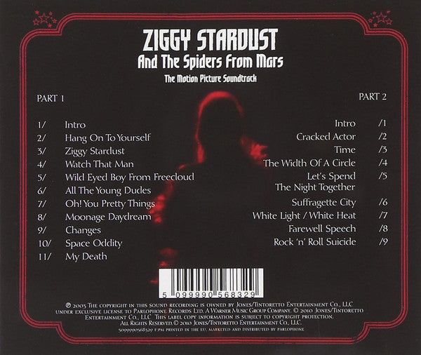 David Bowie : Ziggy Stardust And The Spiders From Mars (The Motion Picture Soundtrack) (2xCD, Album, RE, RM)