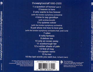 Sarah Brightman : The Very Best Of 1990-2000 (CD, Comp, Met)