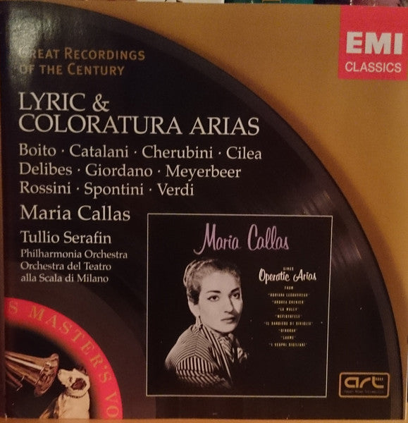 Maria Callas - Philharmonia Orchestra, Tullio Serafin, Orchestra Del Teatro Alla Scala : Lyric & Coloratura Arias (CD, Album, Mono, RE, RM)