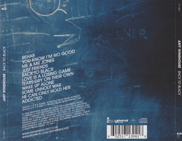 Amy Winehouse : Back To Black (CD, Album, RE)