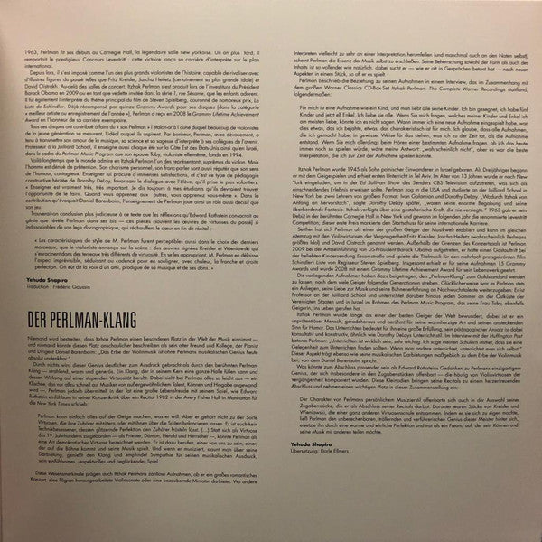 Itzhak Perlman : The Perlman Sound (LP, Album, RE)