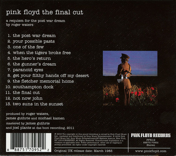 Pink Floyd : The Final Cut (CD, Album, RE, RM, Dig)