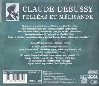 Claude Debussy - Jacques Jansen •  Irène Joachim •  Henri-Bertrand Etcheverry •  Leïla Ben Sedira •  Germaine Cernay •  Paul Cabanel •  Orchestre De La Société Des Concerts Du Conservatoire •  Roger Désormière : Pelléas Et Mélisande (3xCD, Comp, RE, RM)
