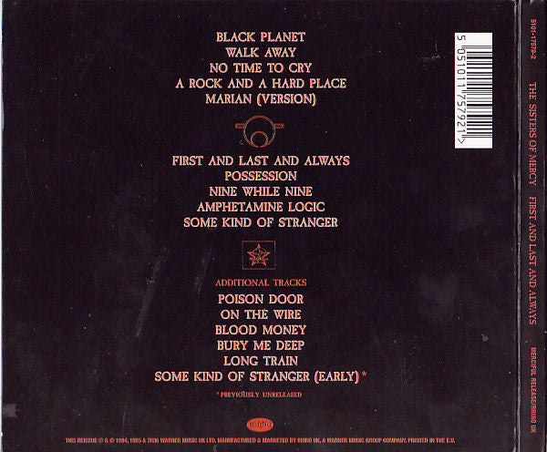 The Sisters Of Mercy : First And Last And Always (CD, Album, RE, RM, Dig)