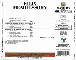 Felix Mendelssohn-Bartholdy : A Midsummer Night's Dream (CD, Comp)
