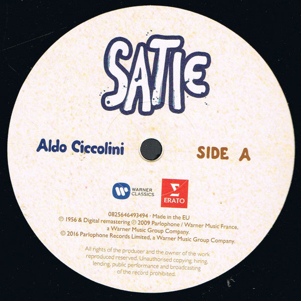 Aldo Ciccolini, Erik Satie : Satie (LP, Album, RSD, RE, RM, Gat)