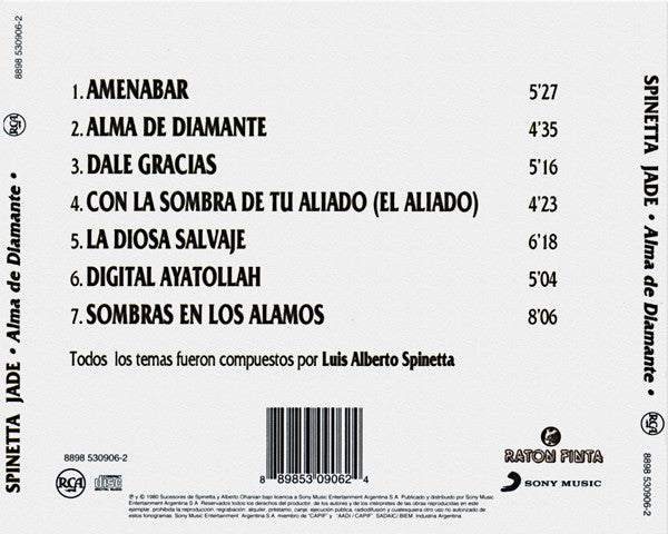 Spinetta Jade : Alma De Diamante (CD, Album, RE)