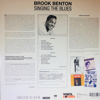 Brook Benton : Lie To Me - Brook Benton Singing The Blues (LP, Album, Ltd, RE, RM, 180)