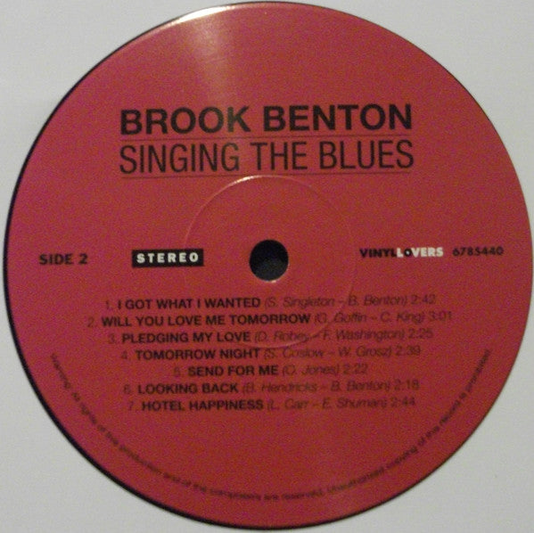 Brook Benton : Lie To Me - Brook Benton Singing The Blues (LP, Album, Ltd, RE, RM, 180)