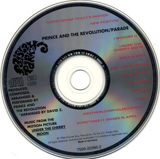 Prince And The Revolution : Parade (Music From The Motion Picture Under The Cherry Moon) (CD, Album, M/Print, RE, RP, WME)