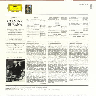 Carl Orff • Gundula Janowitz ∙ Gerhard Stolze ∙ Dietrich Fischer-Dieskau, Chor der Deutschen Oper Berlin Und Orchester Der Deutschen Oper Berlin , Dirigent: Eugen Jochum : Carmina Burana (LP, RE, S/Edition, 180)