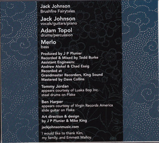 Jack Johnson : Brushfire Fairytales (CD, Album, Dig)