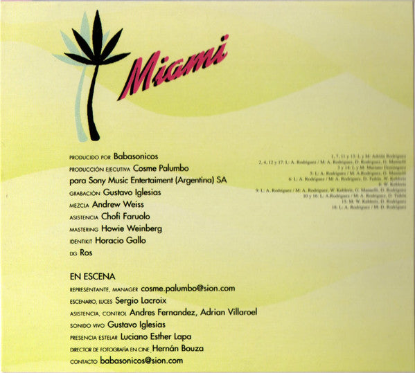 Babasonicos : Miami (CD, Album, RE, Dig)
