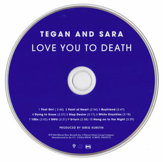 Tegan and Sara : Love You To Death (CD, Album)