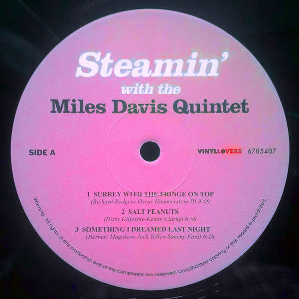 The Miles Davis Quintet : Steamin' With The Miles Davis Quintet (LP, Album, Ltd, RE, 180)