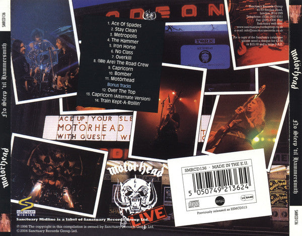 Motörhead : No Sleep 'til Hammersmith (CD, Album, RE)