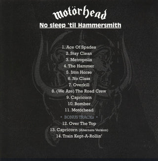 Motörhead : No Sleep 'til Hammersmith (CD, Album, RE)