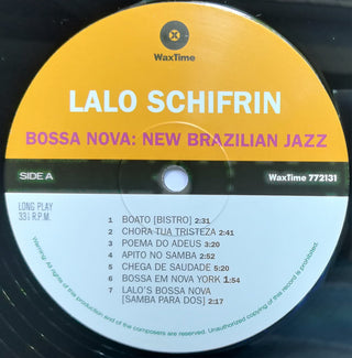 Lalo Schifrin : Bossa Nova: New Brazilian Jazz (LP, Album, Ltd, RM, 180)