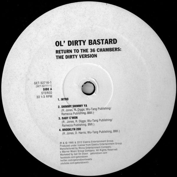 Ol' Dirty Bastard : Return To The 36 Chambers: The Dirty Version (2xLP, Album, RE, RP)