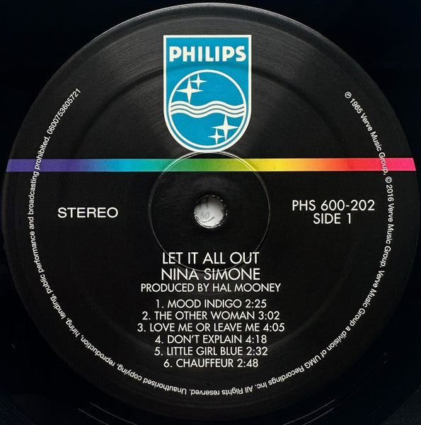 Nina Simone : Let It All Out (LP, Album, RE)