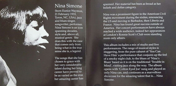 Nina Simone : The Amazing (CD, Comp, RP)