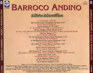 Barroco Andino : Música Maravillosa (CD, Album)