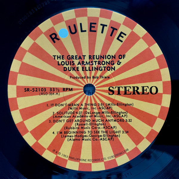 Louis Armstrong & Duke Ellington : The Great Reunion (LP, Album, RE, 180)