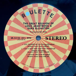 Louis Armstrong & Duke Ellington : The Great Reunion (LP, Album, RE, 180)