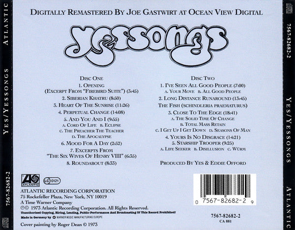 Yes : Yessongs (2xCD, Album, RE, RM, RP)