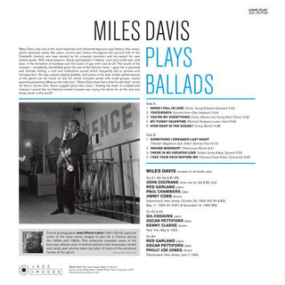 Miles Davis : Miles Davis Plays Ballads (LP, Comp, Dlx, Ltd, RE, 180)