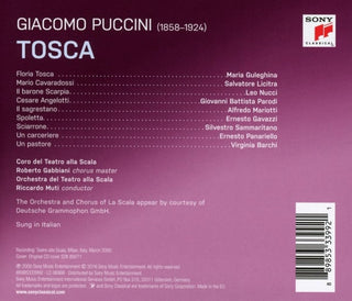 Giacomo Puccini - Maria Guleghina •  Salvatore Licitra •  Leo Nucci •  Orchestra Del Teatro Alla Scala E Coro Del Teatro Alla Scala •  Riccardo Muti : Tosca (2xCD, Album, RE)