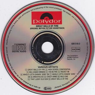 Various : Great Balls Of Fire! (Original Motion Picture Soundtrack) (CD, Album)