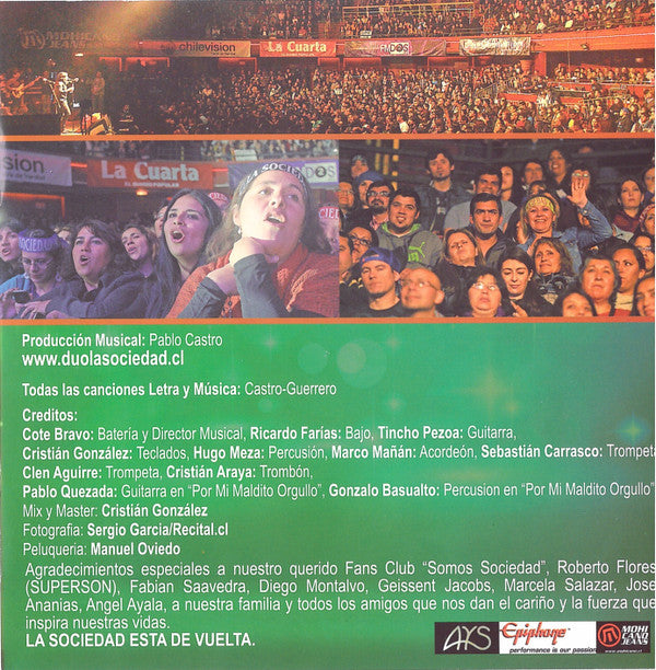 La Sociedad : Grandes Exitos En Vivo (CD, Album)