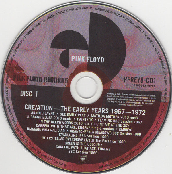 Pink Floyd : Cre/ation (The Early Years 1967-1972) (2xCD, Comp)