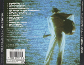 Talking Heads : The Best Of - Once In A Lifetime (CD, Comp, RM, RP)