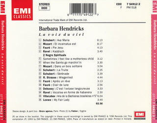 Barbara Hendricks : La Voix Du Ciel (CD, Comp)