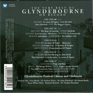 Glyndebourne Festival Orchestra, Glyndebourne Festival Chorus : The Very Best Of Glyndebourne On Record (5xCD, Comp, Mono, RM + Box, RE)