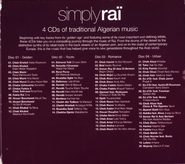 Various : Simply Raï (4xCD, Comp)