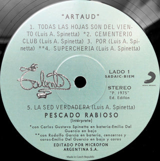 Pescado Rabioso : Artaud (LP, RE)