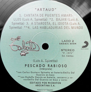 Pescado Rabioso : Artaud (LP, RE)