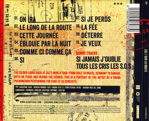 ZAZ : Sur La Route (CD, Album + DVD-V, NTSC, DTS)